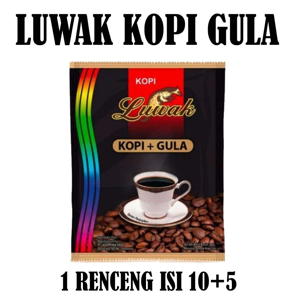 

LUWAK HITAM KOPI GULA RENCENG ISI 15