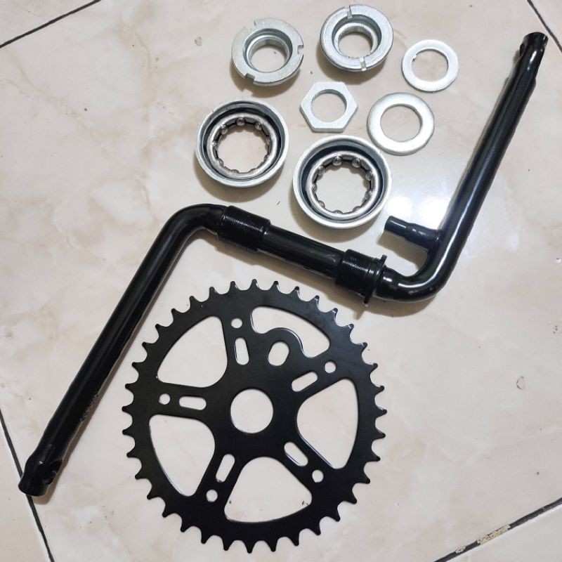 Trex Rotel Engkol Gir Tengah Langsung Sepeda Anak 20 Inch Komplit Kom Bb Cups dan Gir Depan Crank Se