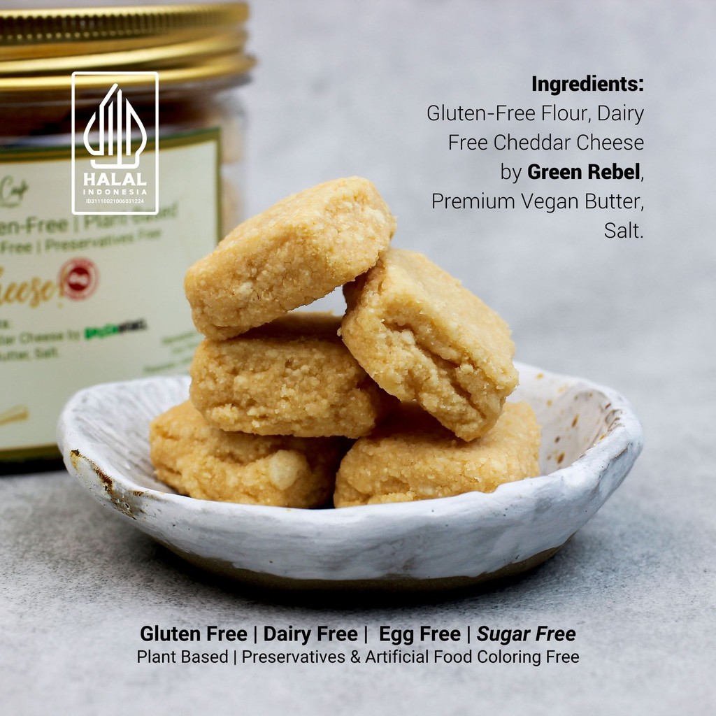 

bGF Say,Cheese! cookies gluten free tanpa susu tanpa telur bebas gula diabetic friendly - One Third