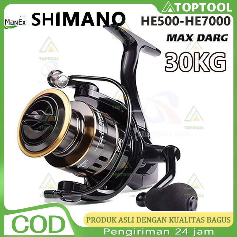 store.dedeSHOPShimano【COD】Shimano Reel Pancing 10kg HE500-7000/ Reel Pancing Murah Kuat Power Handle