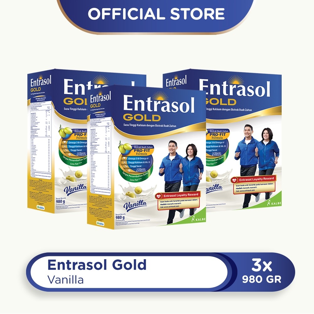 

TRIPLE PACK: ENTRASOL GOLD VANILLA 980G - 3 PCS
