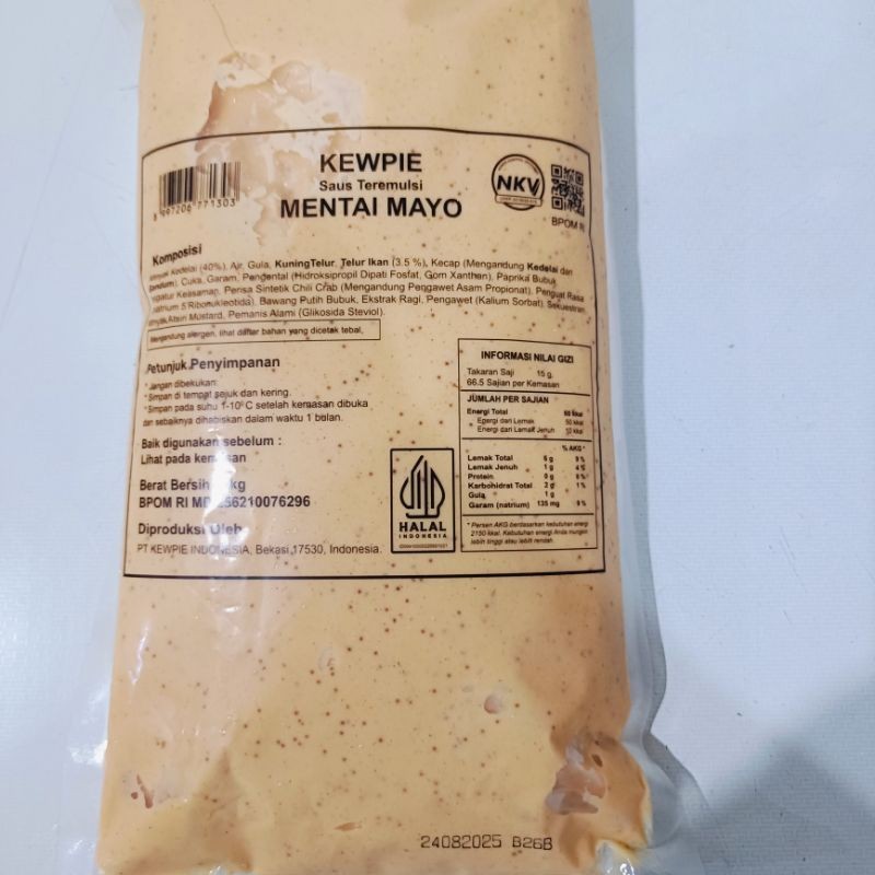 

Kewpie Saus Mentai 1kg / Cooking Sauce Mayo