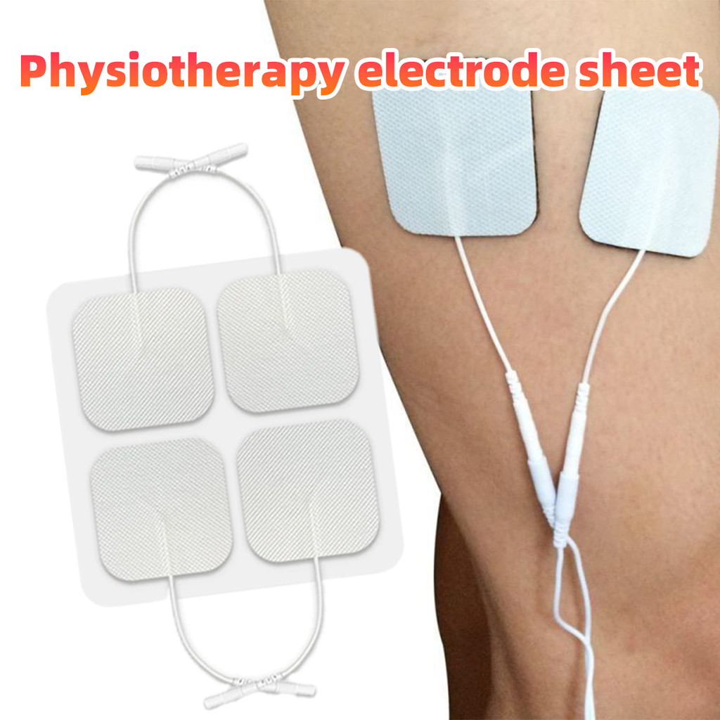 4pcs/bag pad tens elektroda pad tens kancing Gel Pad Putih Elektroda Patch Alat Pijat Listrik