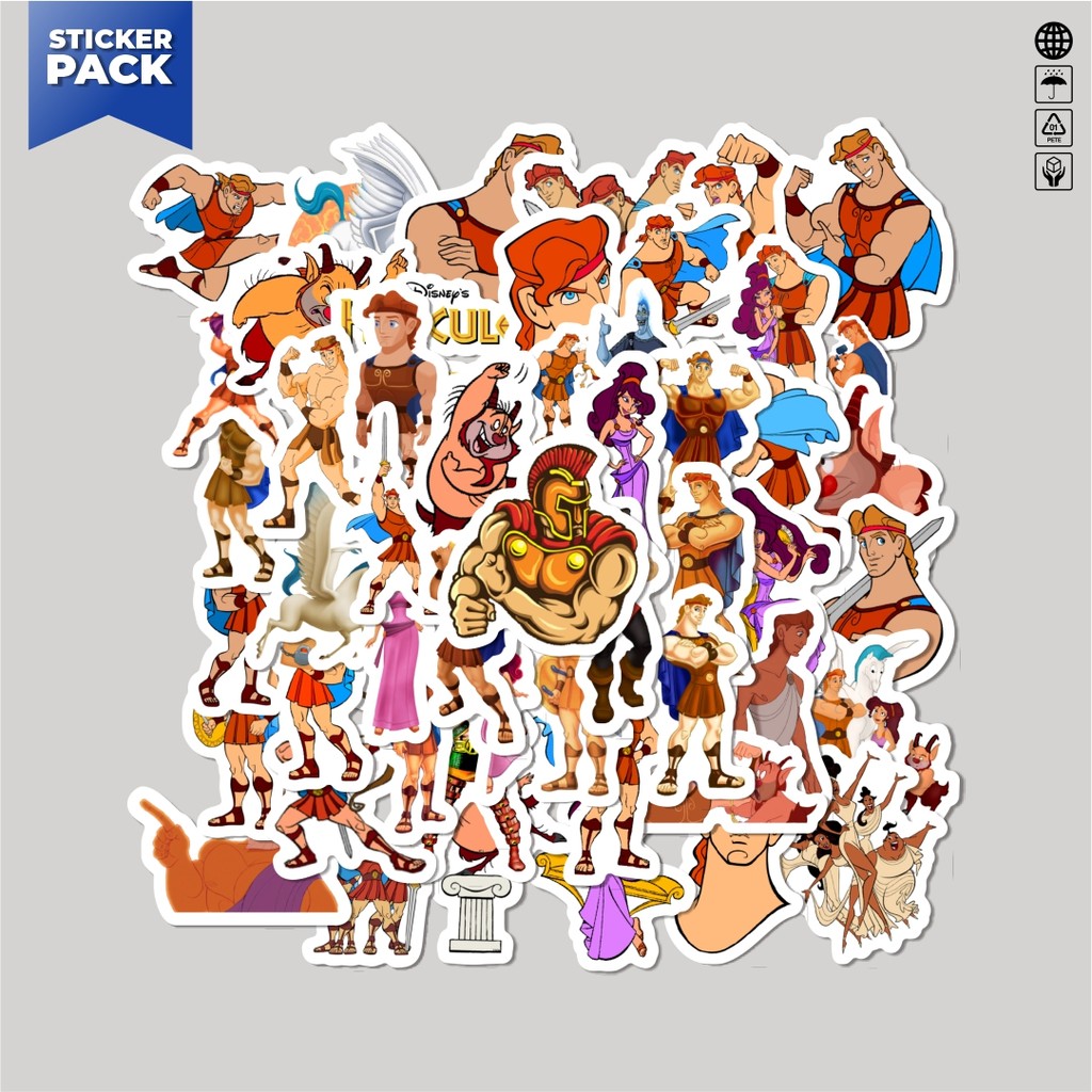 

[100PCS]Stiker Pack Sticker Kartun Hercules The Animated Series Sticker Aesthetic Vinyl Anti Air Dekorasi Sticker Laptop Buku Journal Koper Helm Casing HP Gitar Helm Skateboard