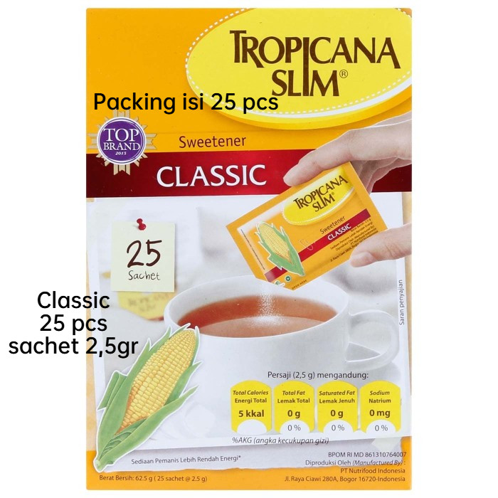 

Tropicana Slim Sweetener Classic repack 25'S