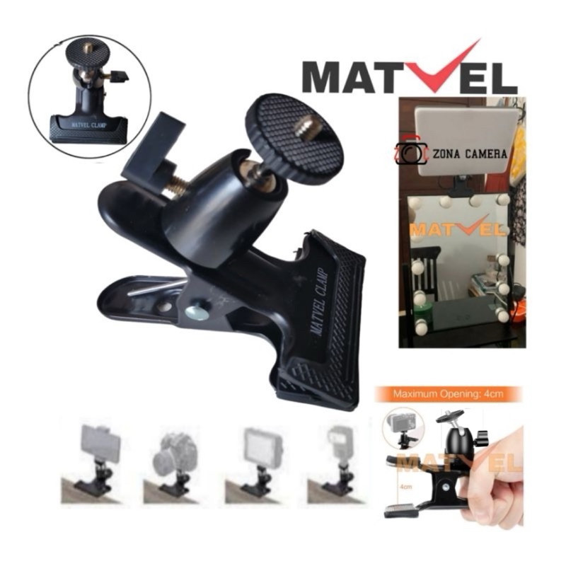 ORIGINAL Penjepit Kaca Godox P260C P120c M240 Spirit Yongnuo Make up Rias Dudukan Lighting Ballhead 