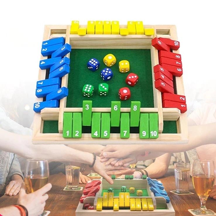 Box Game Angka Dadu The Shut Keluarga Board Warna Warna Mainan Box Shut