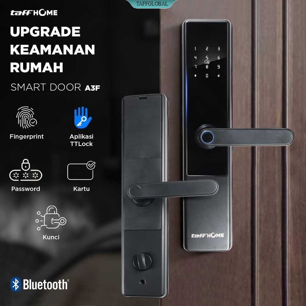TaffHOME Smart Door Lock Fingerprint Password Bluetooth Card TTLock - A3F