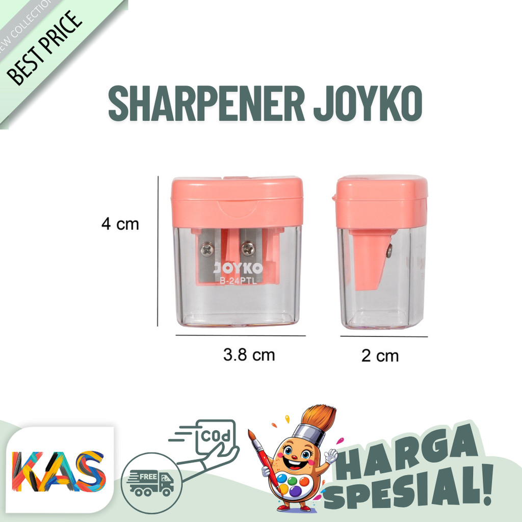 

Rautan Sharpener Joyko B-23PTL Pastel Color Serutan Tabung - Satuan