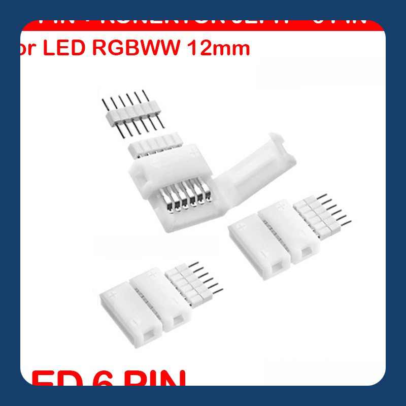 Soket 6 Pin + Konektor Jepit Smart LED strip lampu wiz bosman phillips Fantech BARDI 6pin rgb 12v