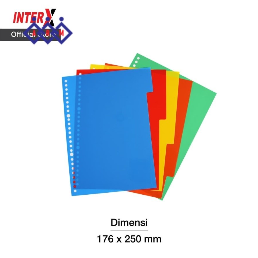 

INTERX Divider B5 5 TAB / Index B5 Inter X 5 Sekat + Best Seller