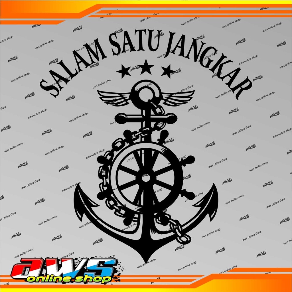 

Sticker Salam Satu Jangkar Vinyl Reflektif