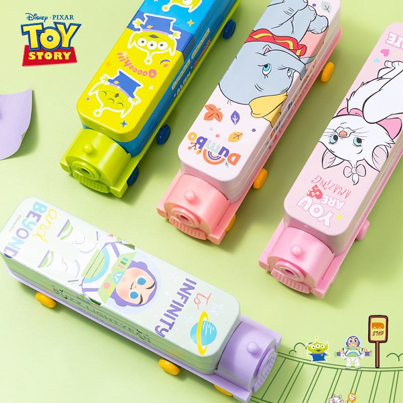 

( OTH1281 ) Pencil case / kotak tempat pensil susun anak perempuan / laki laki - zootopia buzz alien dumbo kitten - pink merah muda blue biru purple ungu green hijau yellow kuning