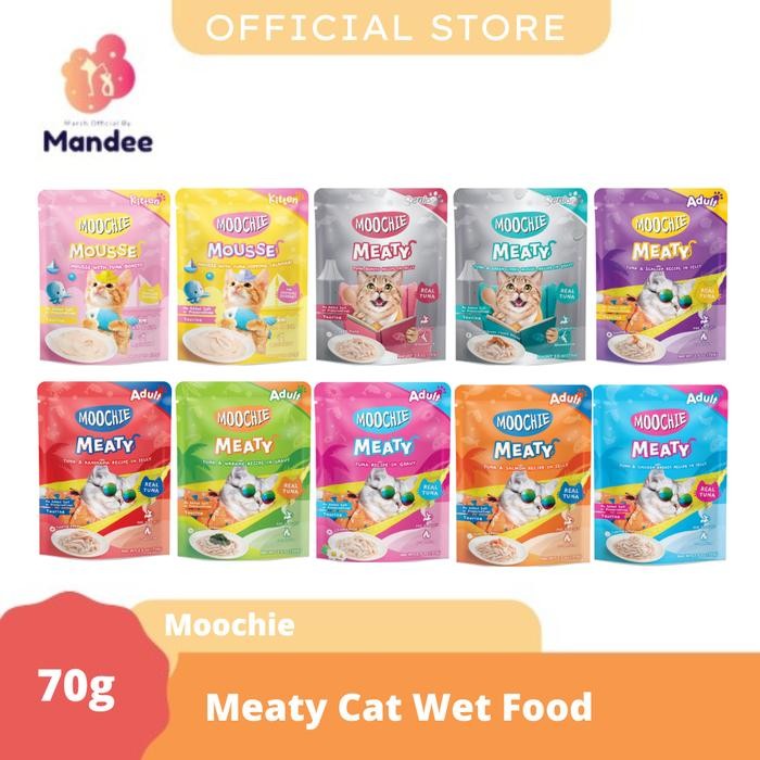 MOOCHIE MEATY CAT MAKANAN BASAH KUCING 70G - Kitten Tuna