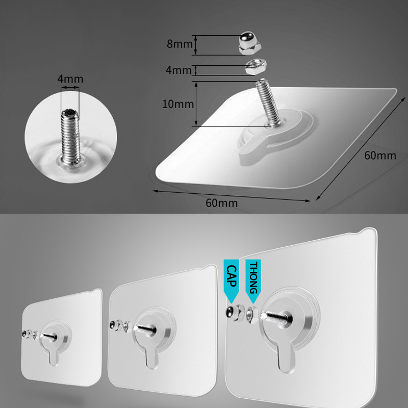 Hook paku gantungan tanpa paku gantungan jam dinding bingkai foto tanpa paku gantungan serbaguna