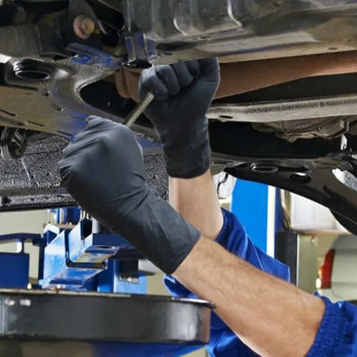 SARUNG TANGAN KARET NITRILE SARUNG TANGAN KARET HITAM BLACK ISI 100PCS/50PASANG TEBAL KUAT UNTUK IND