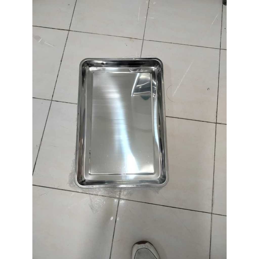 BUPESHOP Nampan / Baki / Baking Tray Stainless Tebal 60x40 / 40x60 / 60 x 40 Tinggi 4,8cm - 60x40x4,