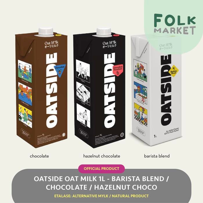 

OATSIDE Oat Milk 1L - Barista Blend / Choco / Hazelnut Chocolate Susu - Choco