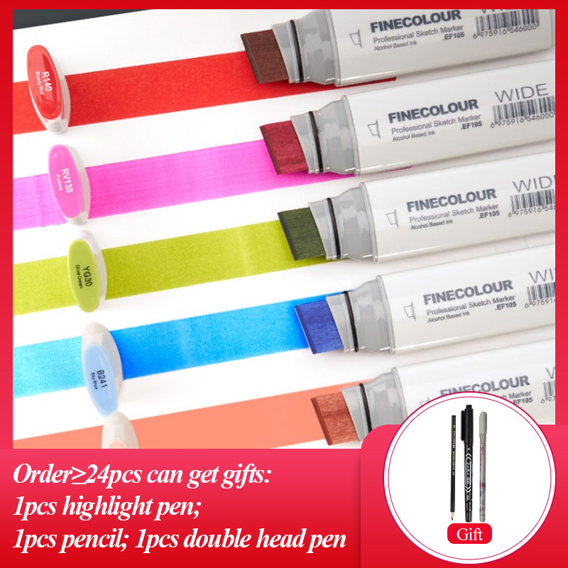 

Finecolour Wide Markers Alcohol Line 20mm Sketching Markers Pens Painting Design For Drawing Art Supplies