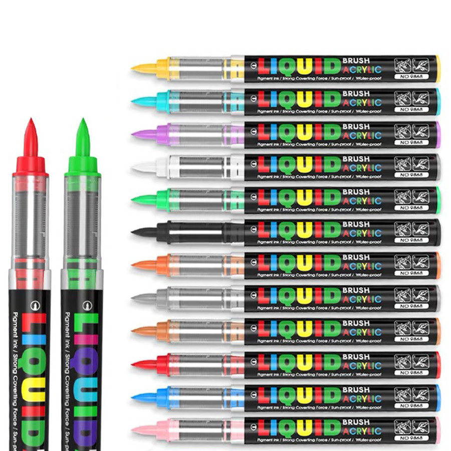 

12/24/36 color liquid marker soft tip, used for hand-drawn illustrations, sketches, signatures, comics, writing and drawing mark
