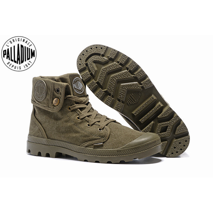 PALLADIUM Pallabrouse Army green Sneakers Turn help Men Military Ankle Boots Canvas Casual Shoes Men
