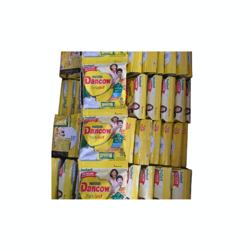 

(FORTIGRO) Susu Dancow FortiGro Vanilla Saset 26gr Renteng 1 Renceng 10 Sachet