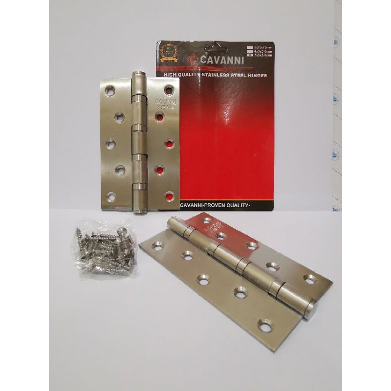 Engsel Pintu 5" Inchi Lobang 5 CAVANNI SUS 304 Stainless Stell Tebal 3 Mm x 5" x 3" Engsel 5 Inchi