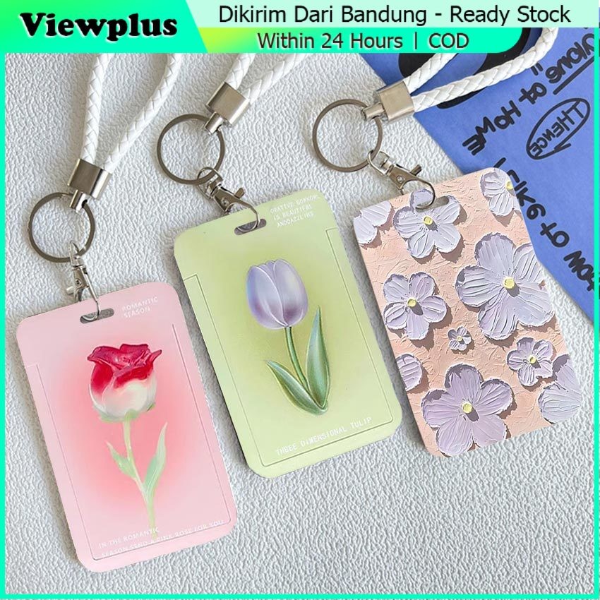 

Plastik ID Card Holder Frame Id Card Tempat Kartu Name Tag Card Holder dengan Tali Lanyard / Gantungan Kunci Holder Tempat Kartu Name Tag