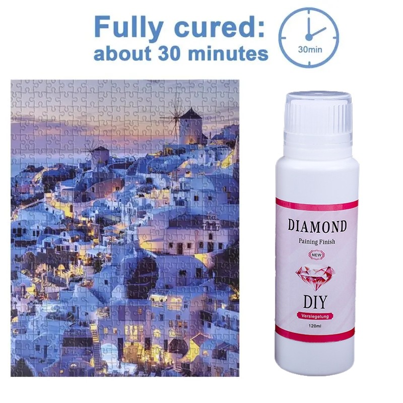 

120ml Diy Diamond Painting Conserver Sealing Glue Lem Segel Lukisan Berlian Permanen Hold Shine Diamond Painting Tool Accessories
