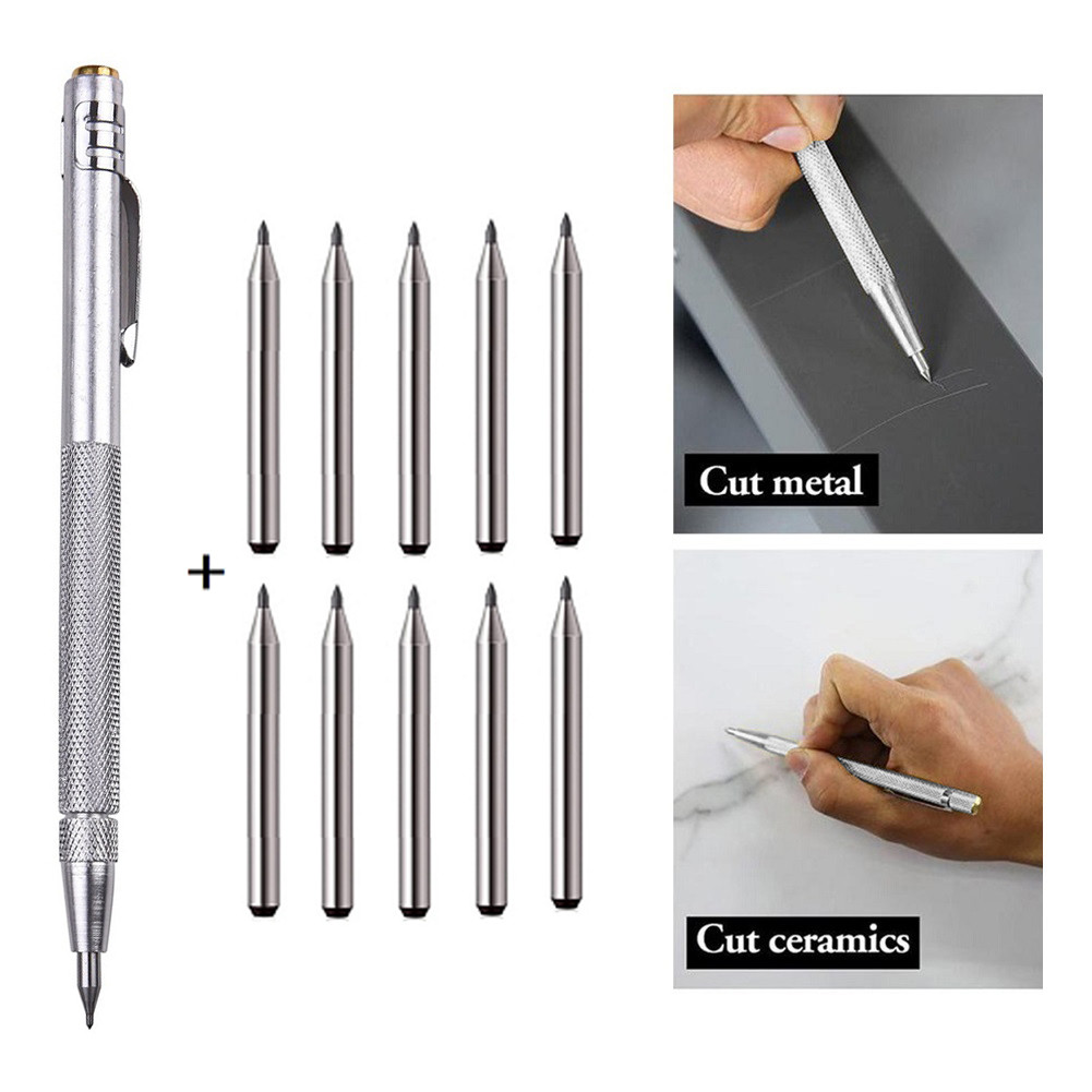 

Diamond Scribing Pen Carbide Scriber Pen Metal Marking Engraving Pen Wood Glass Tile Cutting Marker Pencil Hand Tools