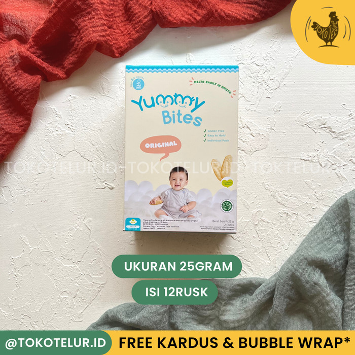 

YUMMY BITES - Rice Cracker 25Gr 50Gr Snack MPASI Bayi / Cemilan Sehat - 25g Original