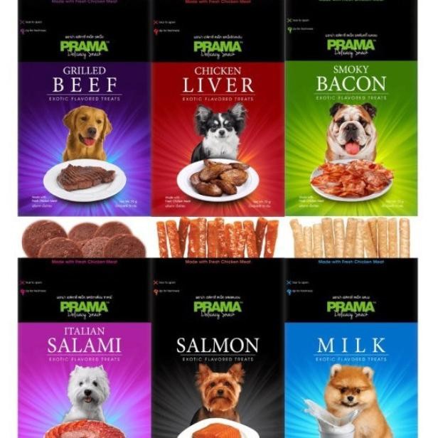 

SUNNYPAWS Prama Dog Snack 70 Gram Makanan Cemilan Treat Treats Anjing Beef Bacon Liver Milk Salmon Salami Pumpkin Blueberry Strawberry Banana Melon Mango Takoyaki Nori Maguro Egg Pudding Yogurt - Beef