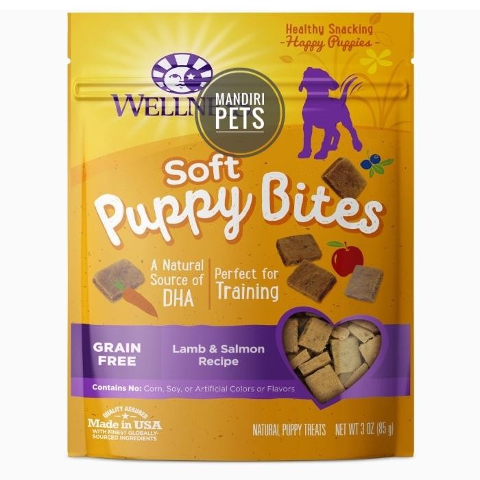 

Wellness Soft Puppy Bites Lamb & Salmon Recipe Dog Treats - Snack Cemilan Anjing - 3 OZ
