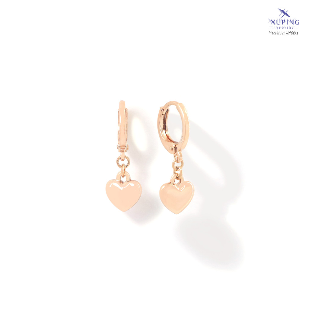 Xuping Anting Jurai - Panjang Titanium Motif Love Polos 0171220012 (Besar - Kecil)