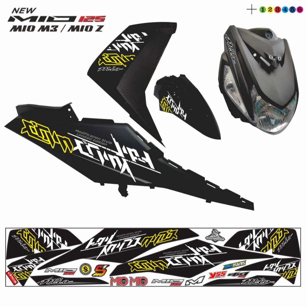 VARIASI STIKER STRIPING VARIASI MIO Z MIO M3 / STRIPING MIO 125 VARIASI STIKER MOTIF SIMPLE MIO M3 V