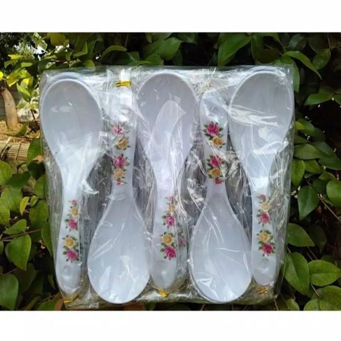 

(isi 50 pcs) souvenir Centong Melamin Nasi & Sayur Kemasan Plastik - centong melamin nasi