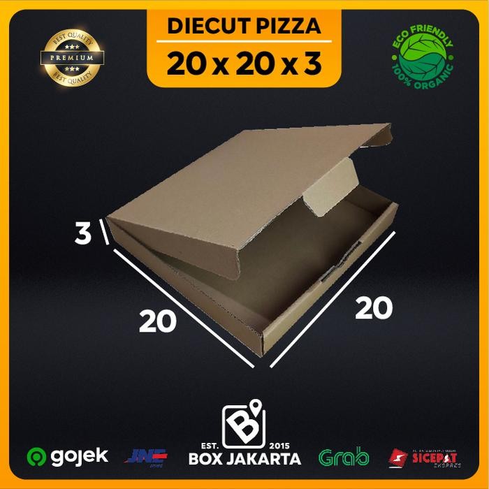 

KARDUS uk 20x20x3 CM Diecut Pizza Corrugated Packaging Box