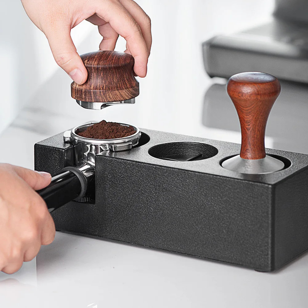 Coffee Tamping Set ABS Stand Holder Portafilter Tempat dudukan Porta filter Tamper 58mm