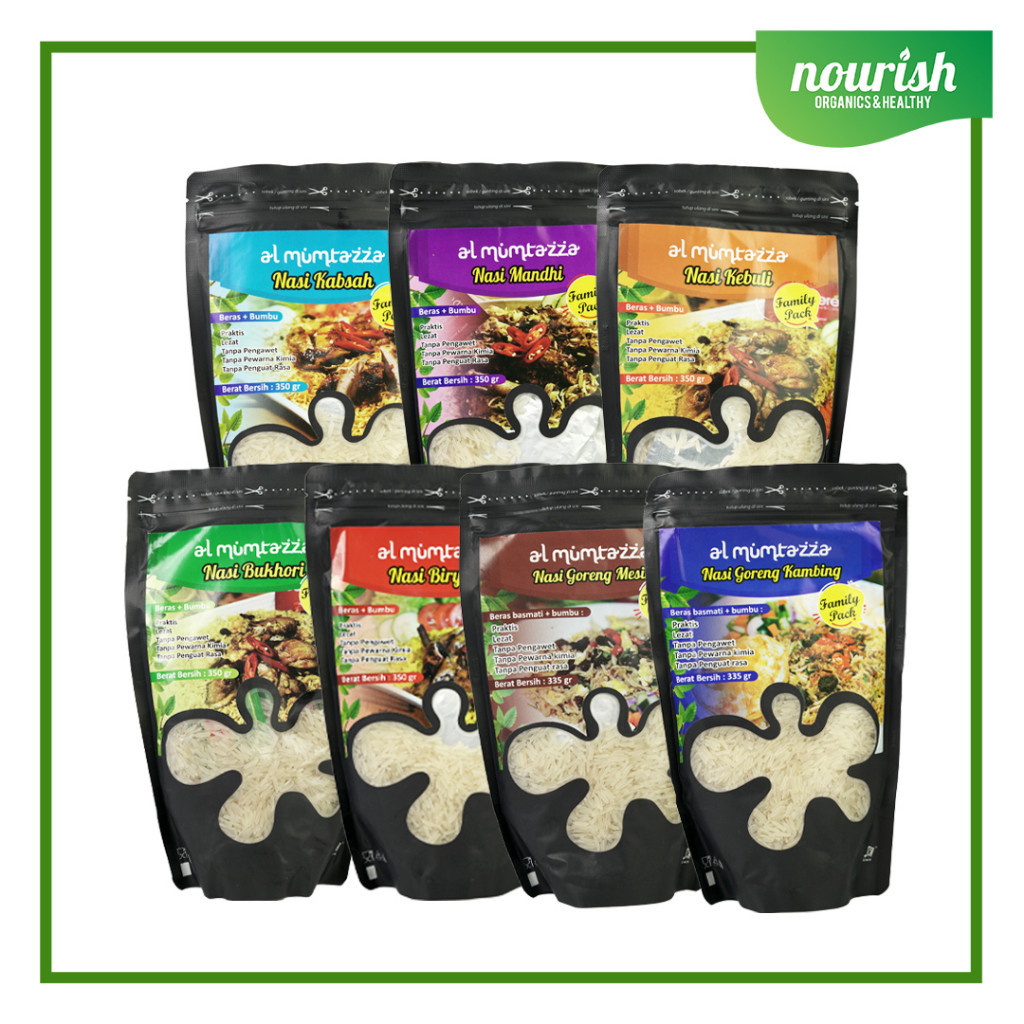 

AL MUMTAZZA Beras + Bumbu Instant/Kebuli/Bukhori/Mandhi HALAL,NO MSG 350g