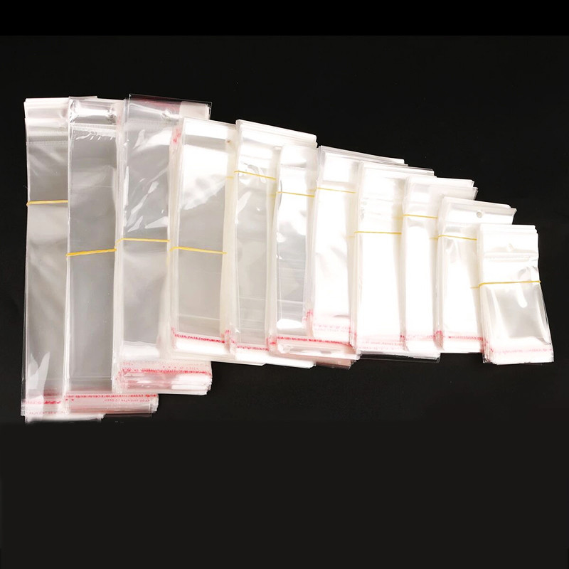 

50pcs Transparent Self Sealing Poly OPP Plastic Bags Jewelry Gift Packing Self Adhesive Cookie Candy Packaging Cellophane Bag