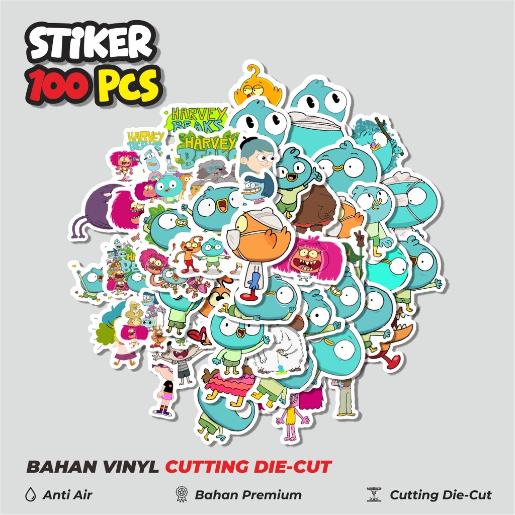

Terbaru! 50 pcs Stiker Kartun Harvey Beaks Dekorasi Lucu Kreatif untuk Notebook, Skateboard, HP