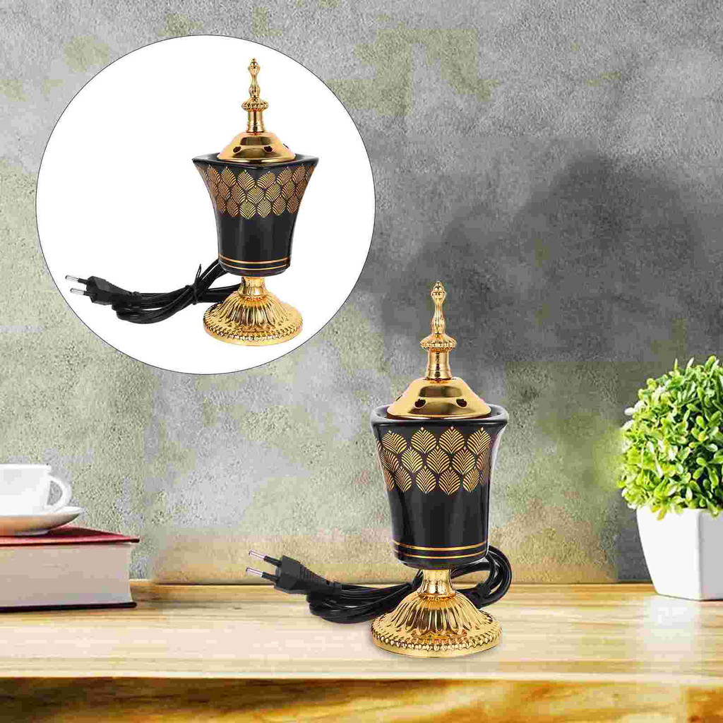 Electric Incense Burner Metal Ceramic Censer Burner Table Burner nament Plug In Incense Holder Decor