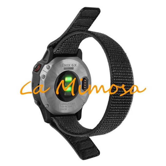 TERLARIS~[Best] Strap Nylon Loop 20mm Garmin Fenix 7s Fenix 6s Fenix 5s Sport Watch - Hitam