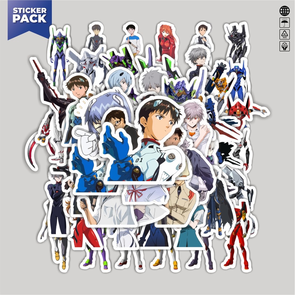 

[100PCS]Stiker Pack Stiker Kartun Anime Evangelion Aesthetic Vinyl Anti Air Dekorasi Sticker Laptop Buku Journal Koper Helm Casing HP Gitar Helm Skateboard