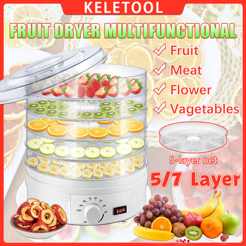 Mesin Pengering Makanan Mesin Pengering Makanan 5 Lapis 35℃-70℃ Buah Mesin Elektrik Dehidrator Makan