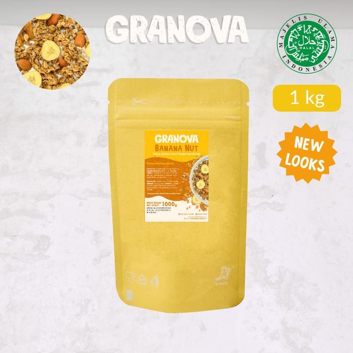 

Granova - Granola 1kg (Ori, Choco Cranberry, Berry White, Banana Nut) - Banana Walnut