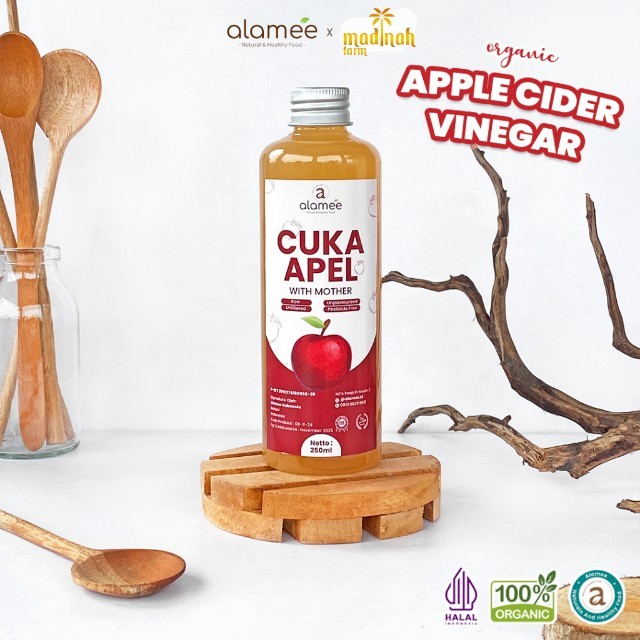

ALAMEE Cuka Apel Original Vinegar With Mother Premium Organik Apple Cider Vinegar Sari Buah madinah