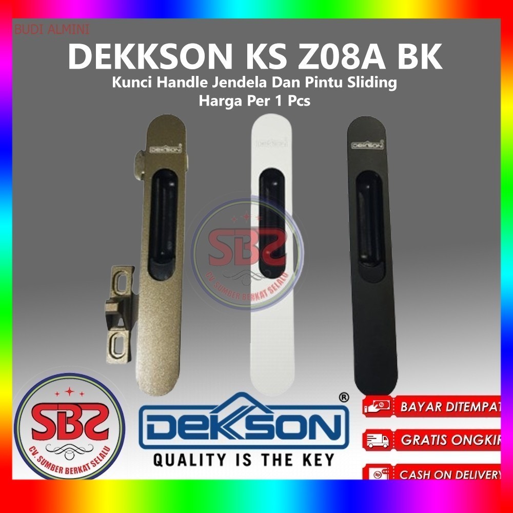 DEKSON Kunci Handle Jendela Dan Pintu Sliding Dekkson KS Z08A BK