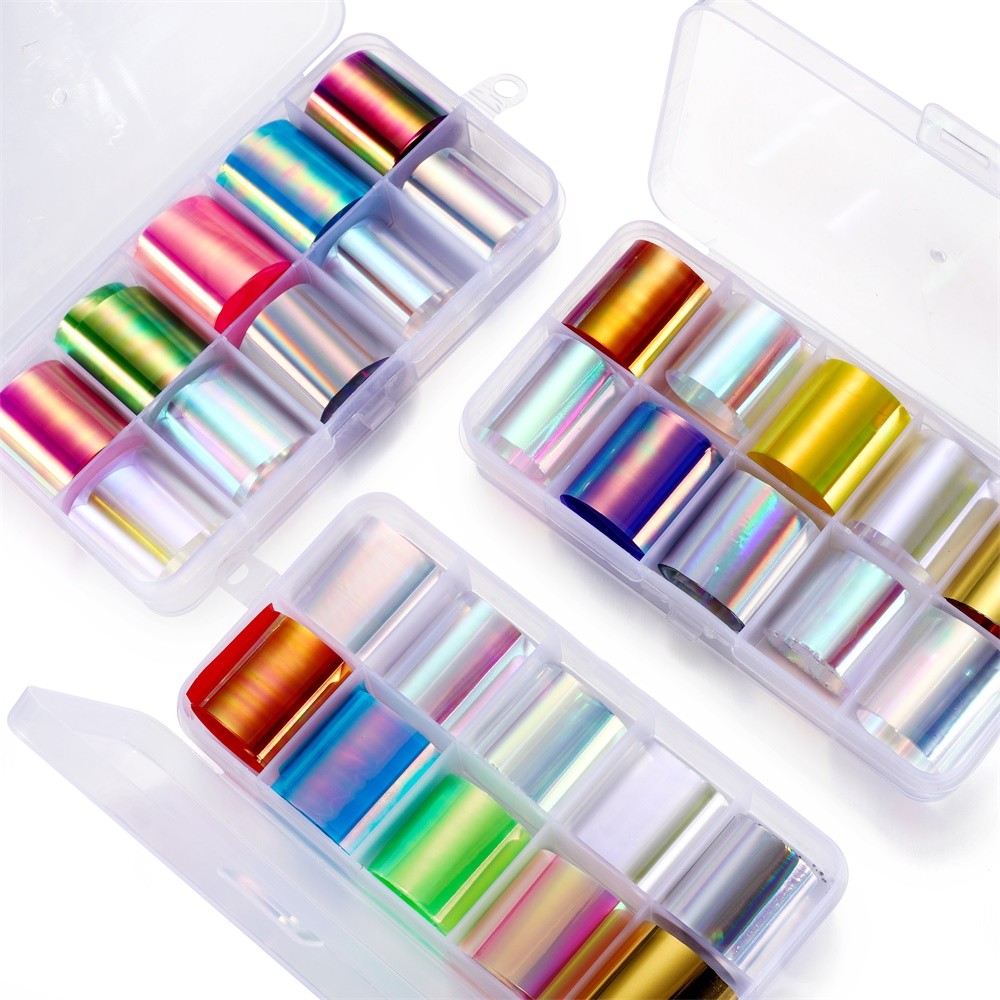 

1Box Aurora Glitter Paper Glass Foils Cellophane Epoxy Resin Fillings for DIY Epoxy Resin Molds Crafts Nail Art Fillers