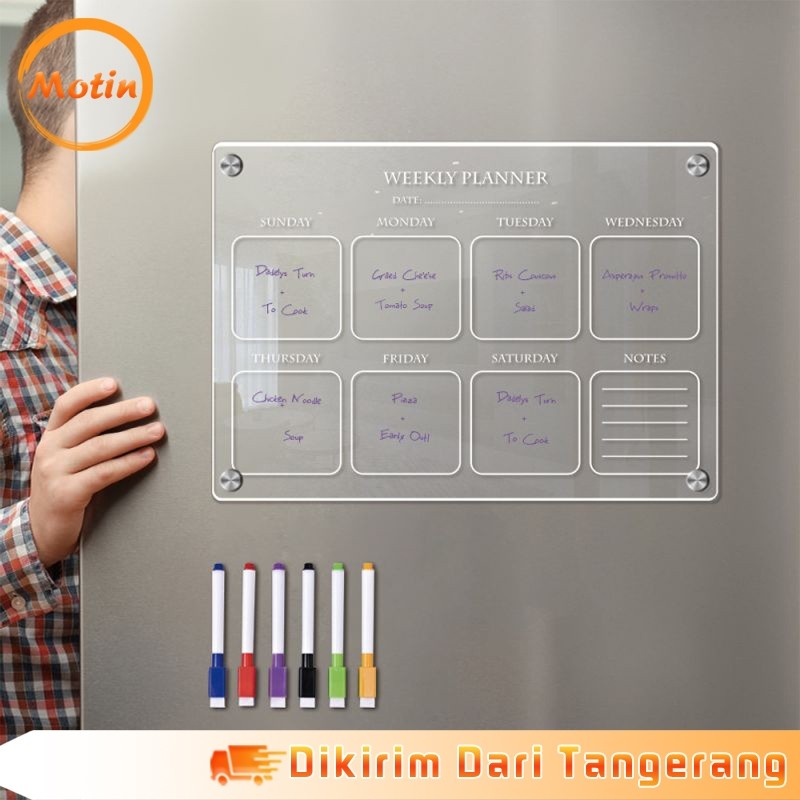 

Weekly / Monthly Magnet Planner Akrilik Dinding Planner Kalender